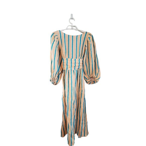 VRG GRL nwt Tularose linen midi dress womens size 4 Spritz - Picture 1 of 6